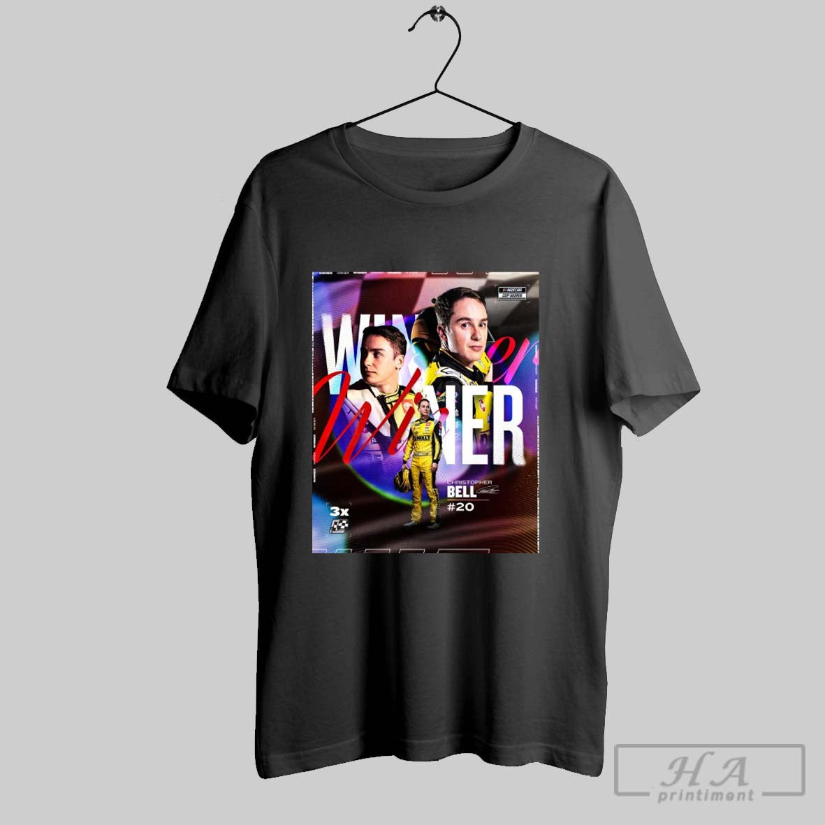 Christopher Bell 20 Winner Third Race In A Row Nascar Cup Series Signature Poster T Shirt