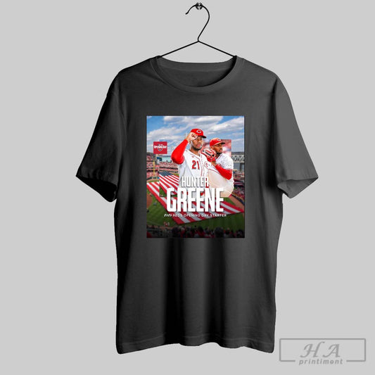 Cincinnati Reds Mlb Baseball Hunter Greene Has Been Named 2025 Opening Day Starter Poster T Shirt