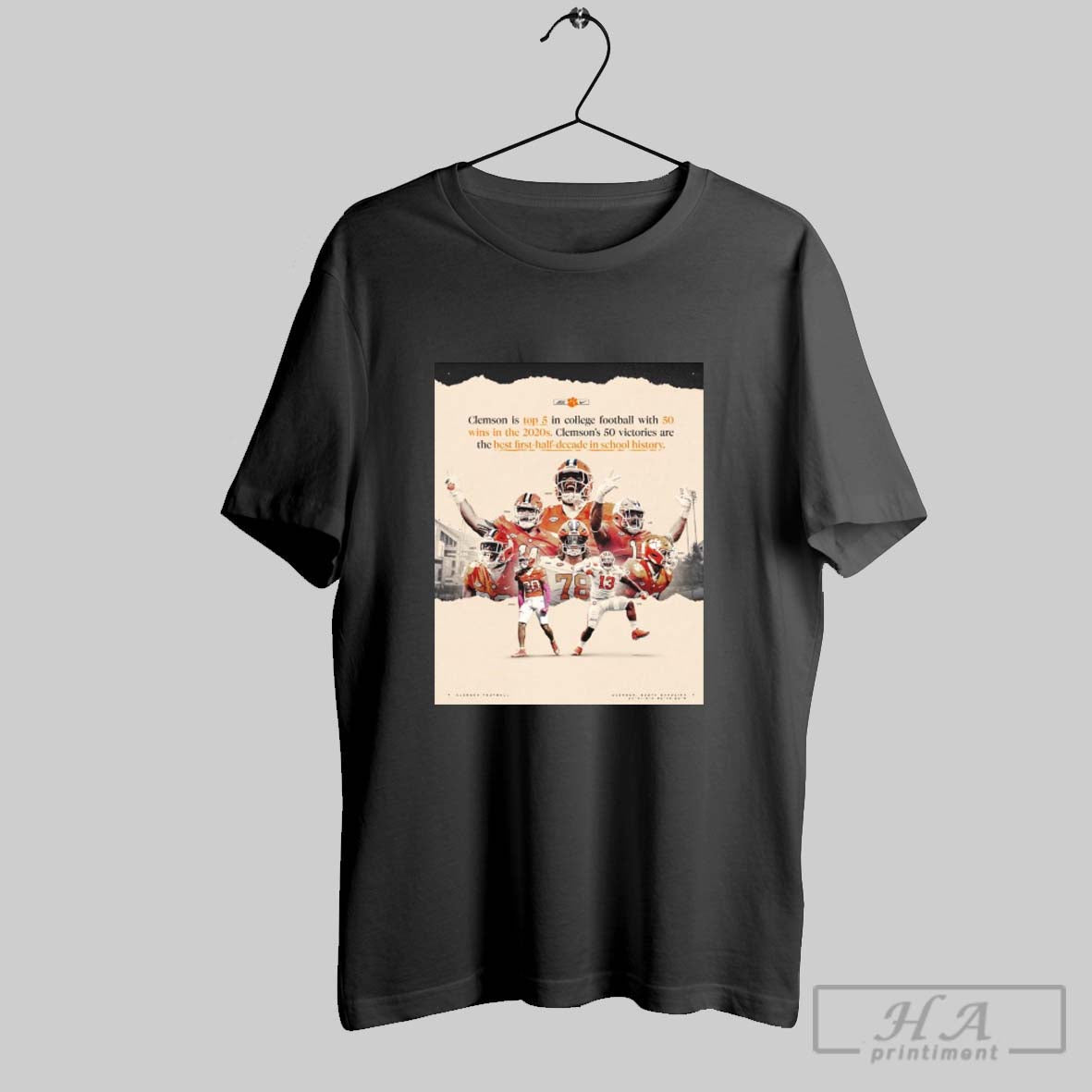 Clemson Football Clemson Is Top 5 In College Football With 50 Wins In The 2020s Poster T Shirt