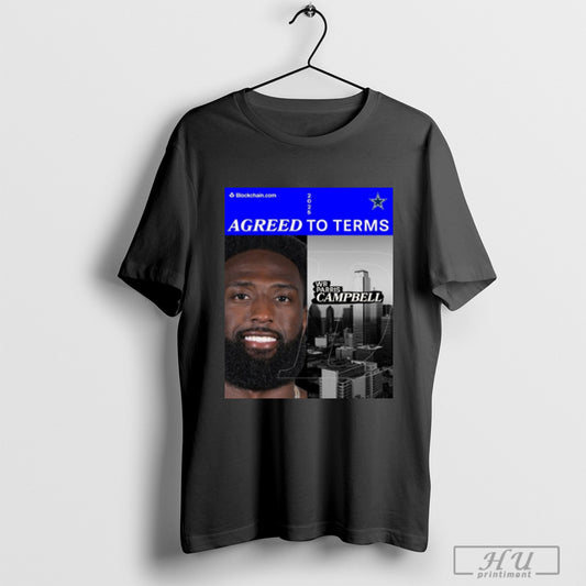 Dallas Cowboys Nfl Football 2025 Agreed To Terms Wr Parris Campbell Poster T Shirt Sweatshirt