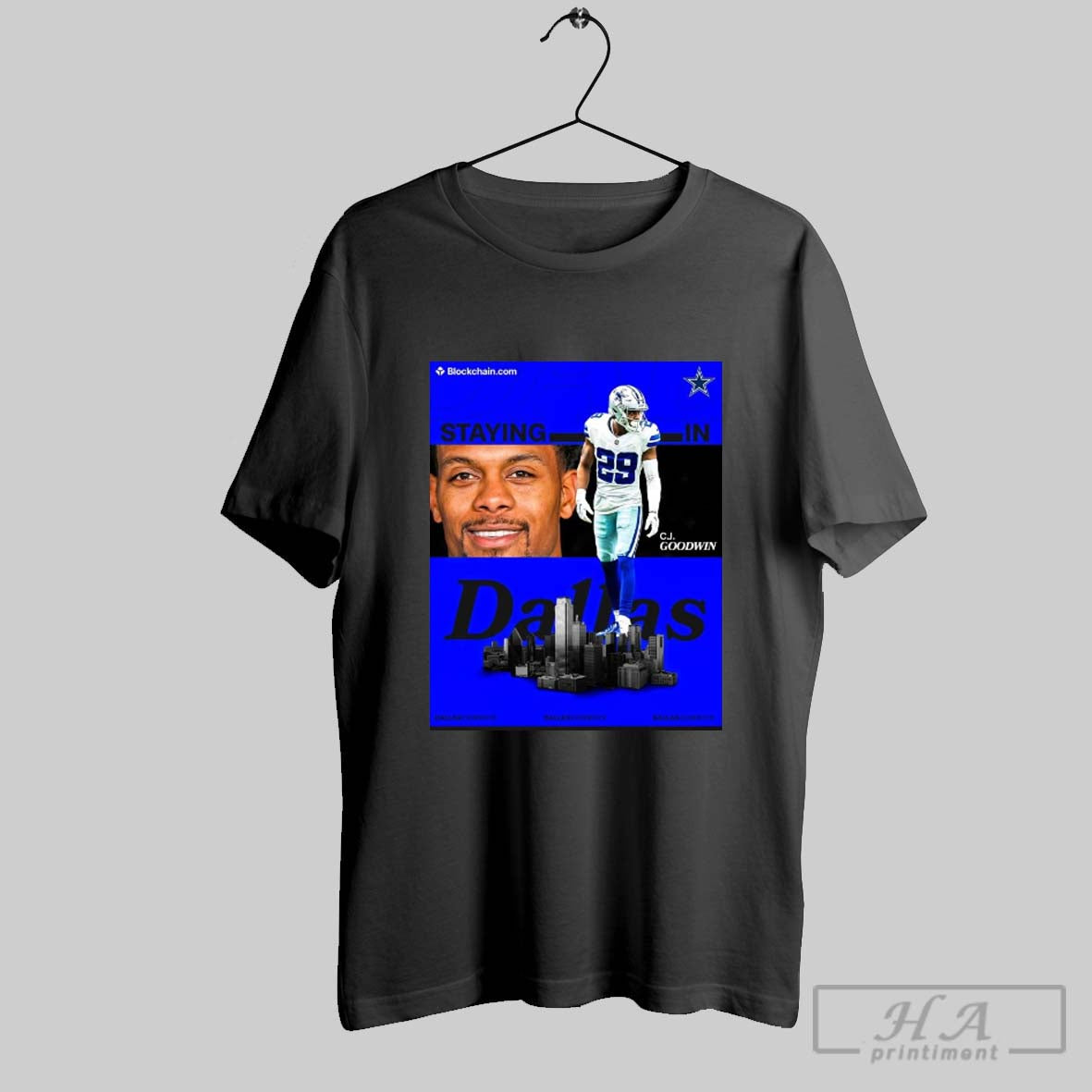 Dallas Cowboys Nfl Football C J Goodwin Staying In Dallas 2025 Poster T Shirt
