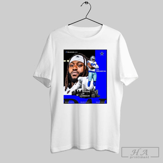 Dallas Cowboys Nfl Football Osa Odighizuwa Staying In Dallas 2025 Poster T Shirt