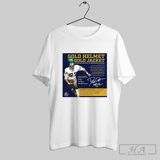 Dave Casper Pro Football Class Of 2002 Gold Helmet To Gold Jacket The Fighting Irish Impact On Professional Football Signature Poster T Shirt