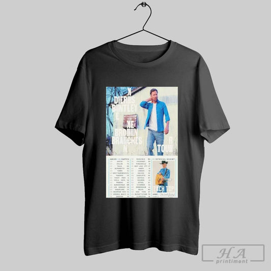 Dierks Bentley Broken Branches 2025 Concert Poster T Shirt