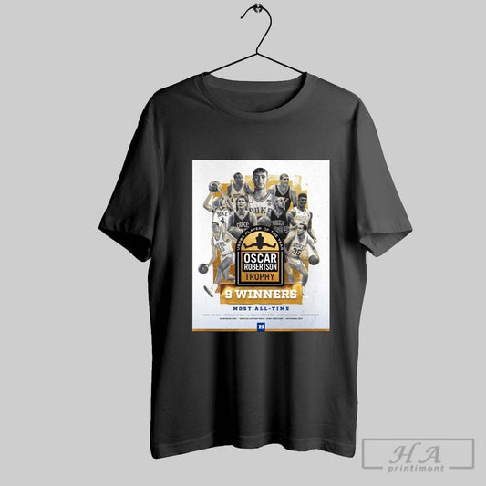 Duke Mens Basketball Usbwa Player Of The Year Oscar Robertson Trophy 9 Winners Most All Time Poster T Shirt