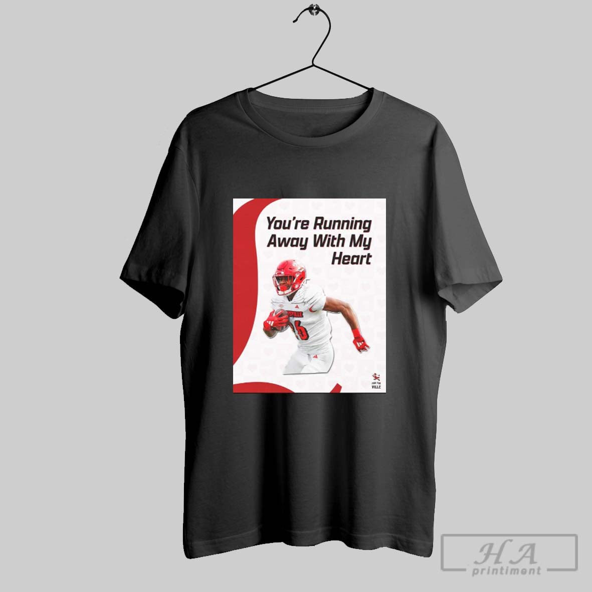 Duke Watson Louisville Cardinals Youre Running Away With My Heart For The Ville Poster T Shirt