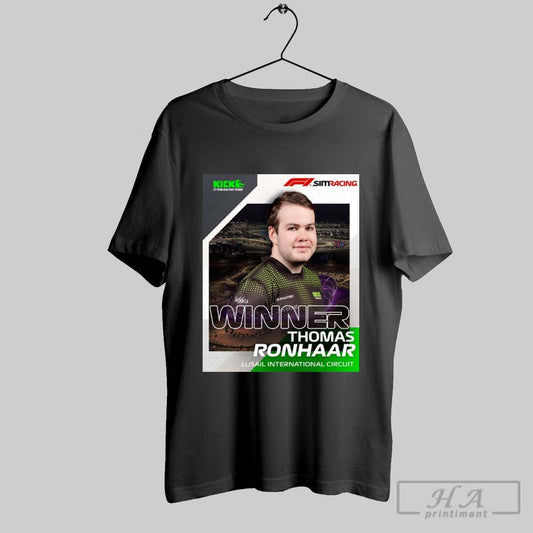 F1 Esports Sim Racing Team Winner Thomas Ronhaar Lusail International Circuit 2025 Poster T Shirt