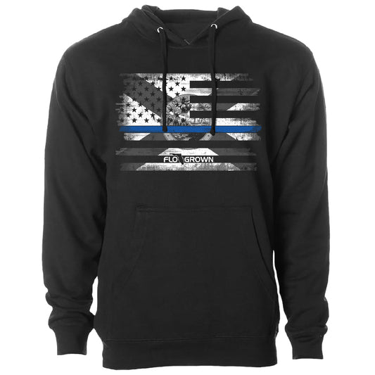 Blue Line Flag Mash Up Hoodie