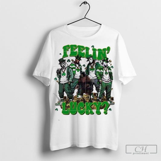 Feelin Lucky Gangster Leprechaun Horror 2025 Shirt