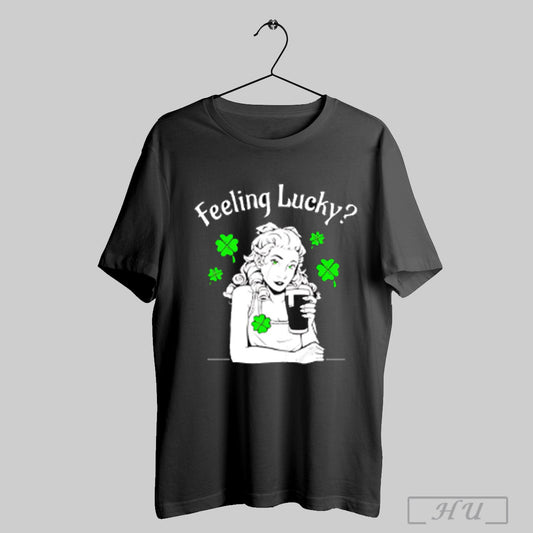 Feeling Lucky Women Drink Beer St Patricks Day T Shirt Sweatshirt