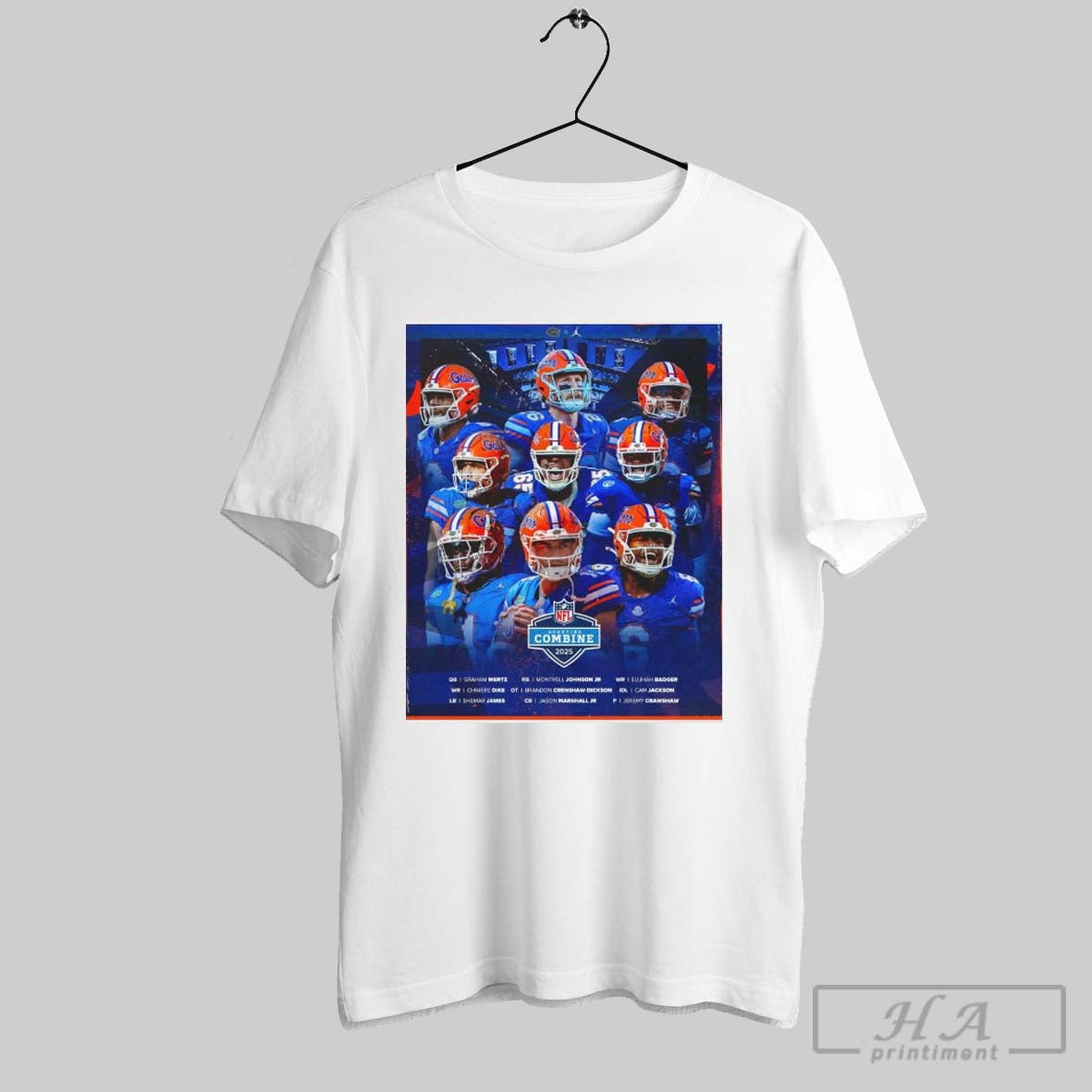 Florida Gators Football Nfl Scouting Combine 2025 Mertz Johnson Badger Dike Crenshaw Dickson Poster T Shirt
