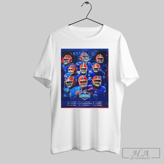 Florida Gators Football Nfl Scouting Combine 2025 Mertz Johnson Badger Dike Crenshaw Dickson Poster T Shirt