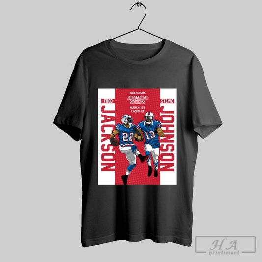 Fred Jackson And Stevie Johnson Dave And Adams Autograph Signings March 1st Poster T Shirt