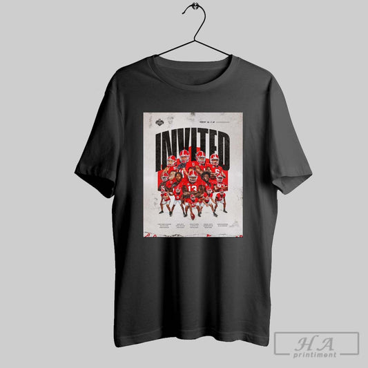 Georgia Football 14 Dawgs Invited To Indy For The 2025 Nfl Scouting Combine Tyrion Ingram Dawkins Arian Smith Poster T Shirt