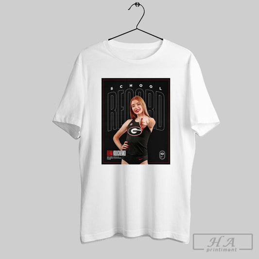 Georgia Track And Field Elena Kulichenko School Record High Jump Sec Indoor Championships 3 1 2025 Poster T Shirt