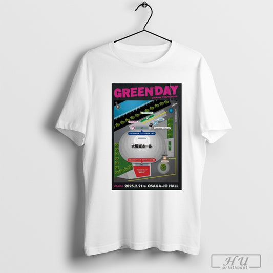 Green Day Japan Tour 2025 Osaka Jou Hall Feb 21 2025 Poster T Shirts Sweatshirt