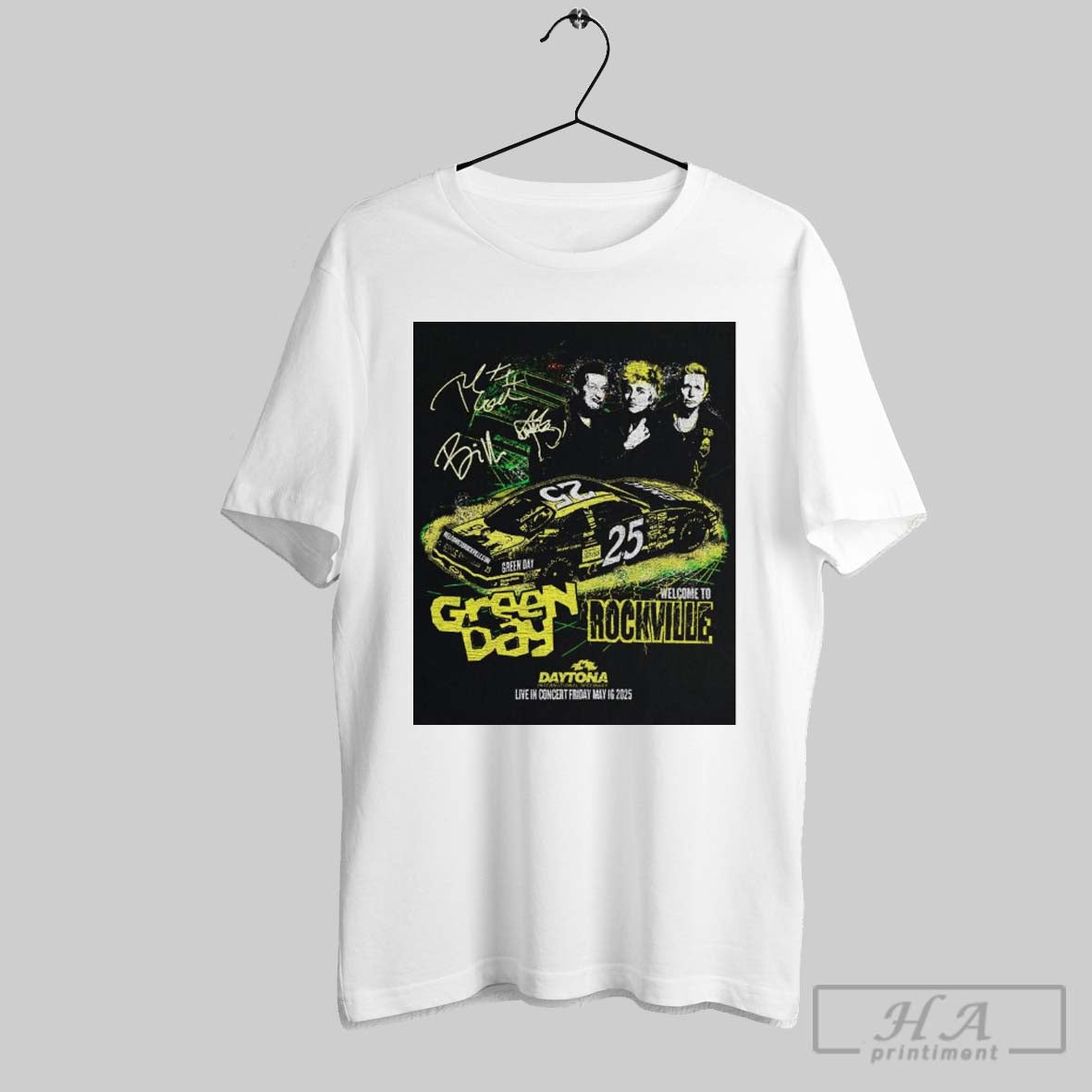 Green Day Nascar Welcome To Rockville Daytona International Speedway Live In Concert Friday 5 16 2025 Signature Poster T Shirt