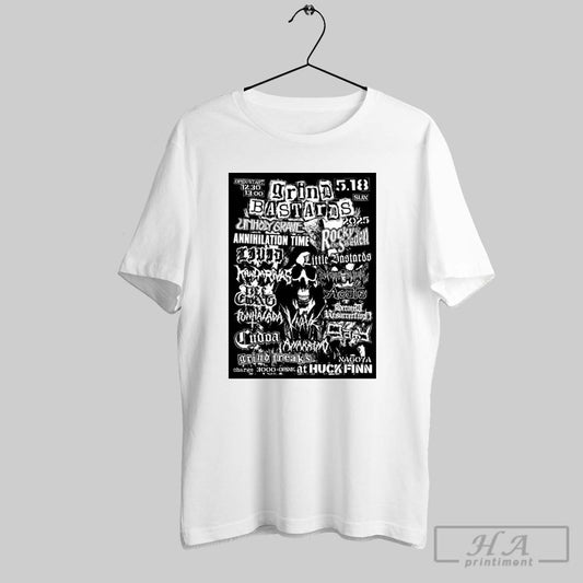 Grind Bastards 2025 Unholy Grave Annihilation Time Rocky And The Sweden Little Bastards Knave Livid Poster T Shirt