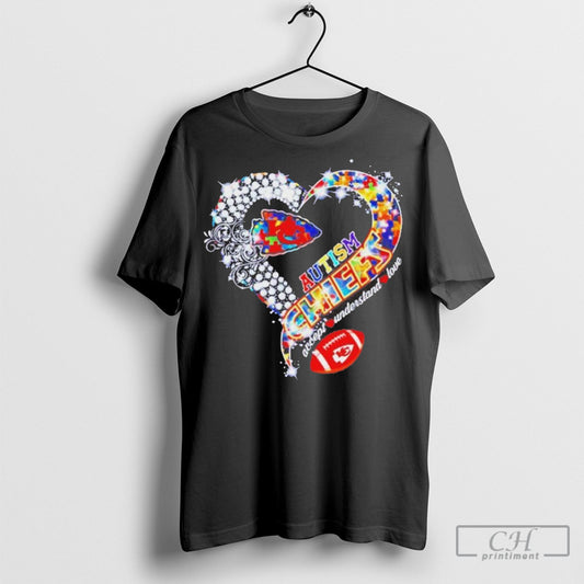 Kansas City Chiefs Autism Accept Understand Love Heart T Shirt Sweatshirt Poster