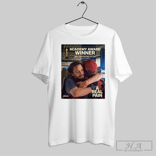 Kieran Culkin At The 97th Academy Award Winner Best Supporting Actor A Real Pain Poster T Shirt