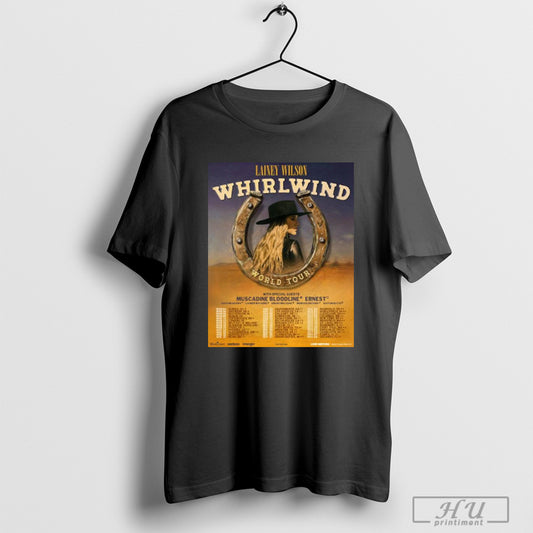 Lainey Wilson Announces 2025 Whirlwind World Tour Poster Merch T Shirt Sweatshirt
