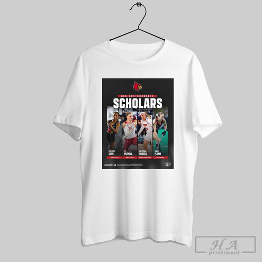 Louisville Cardinals Acc Postgraduate Scholars Soledad Jean Ty Mcphail Merissah Russell Aimee Plumb Poster T Shirt
