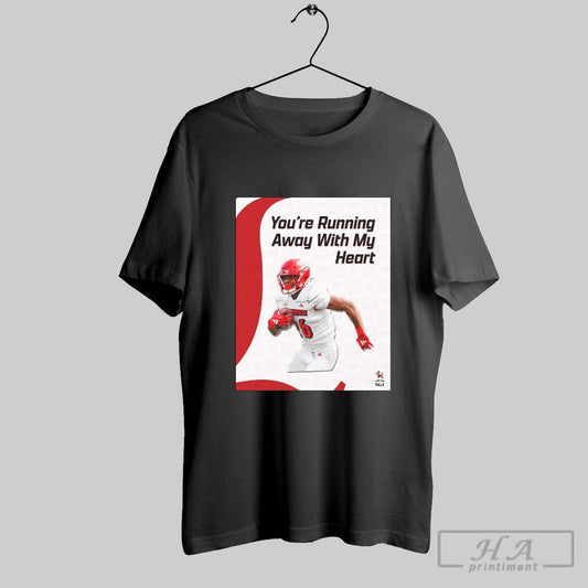 Louisville Football Duke Watson Youre Running Away With My Heart Happy Valentines Day Poster T Shirt