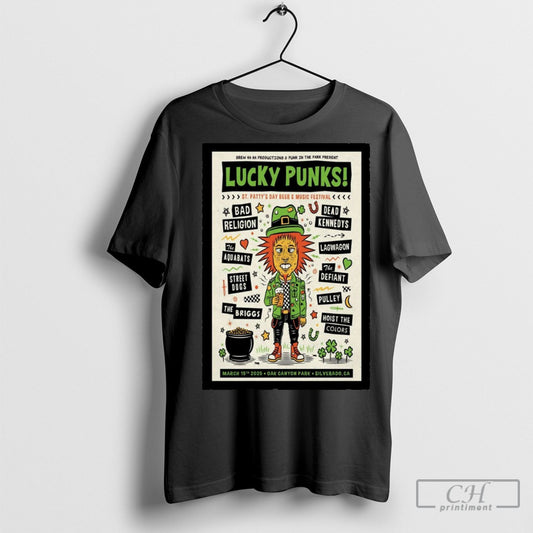 Lucky Punks Mar 15 2025 Oak Canyon Park Silverado Ca Concert Poster Tee Shirt Sweatshirt