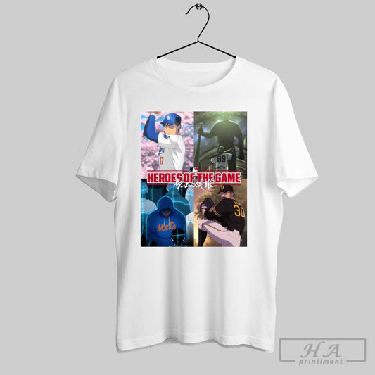 Mlb Heroes Of The Game Shohei Ohtani Paul Skenes Aaron Judge And Juan Soto Anime Poster T Shirt