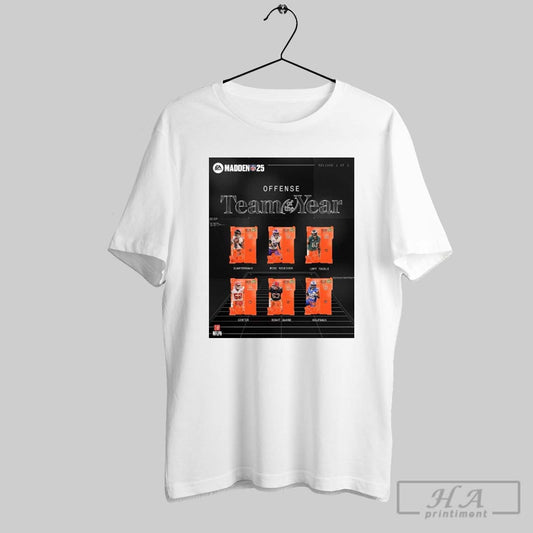 Madden Nfl 25 Offense Team Of The Year Lamar Jackson Quarterback Justin Jefferson Wide Receiver Poster T Shirt