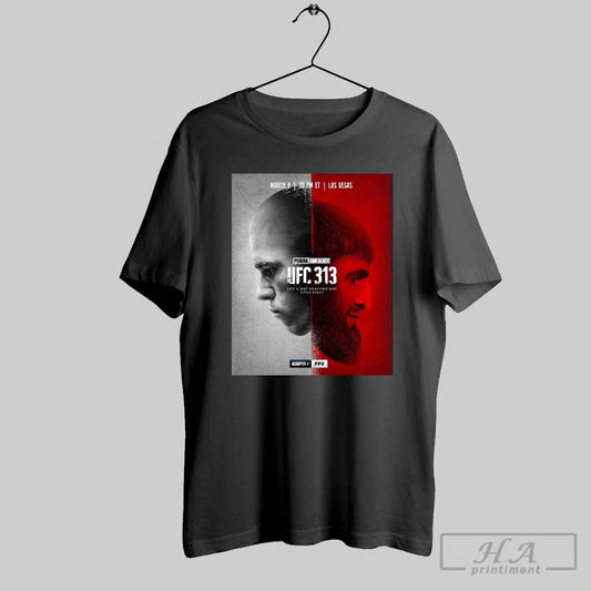 March 8 Las Vegas Pereira Ankalaev Ufc 313 Ufc Light Heavyweight Title Fight Poster T Shirt