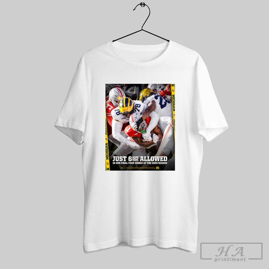 Michigan Football Just 6 Second Half Points Allowed In Our Final Four Games Of The 2024 Season Poster T Shirt