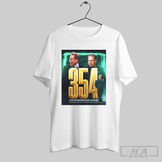 Michigan State Spartans Tom Izzo No 354 Conference Wins Passes Bob Knight For Most Big Ten Wins Poster T Shirt