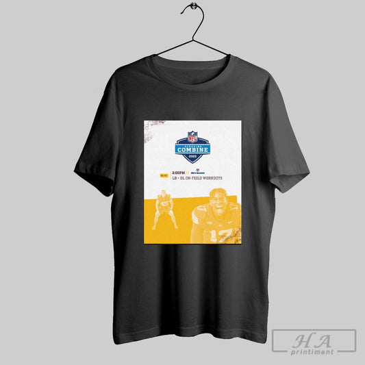 Minnesota Golden Gopher Football Nfl Scouting Combine 2025 Cody Lindenberg And Masta Joyner Lb Dl On Field Workouts Poster T Shirt