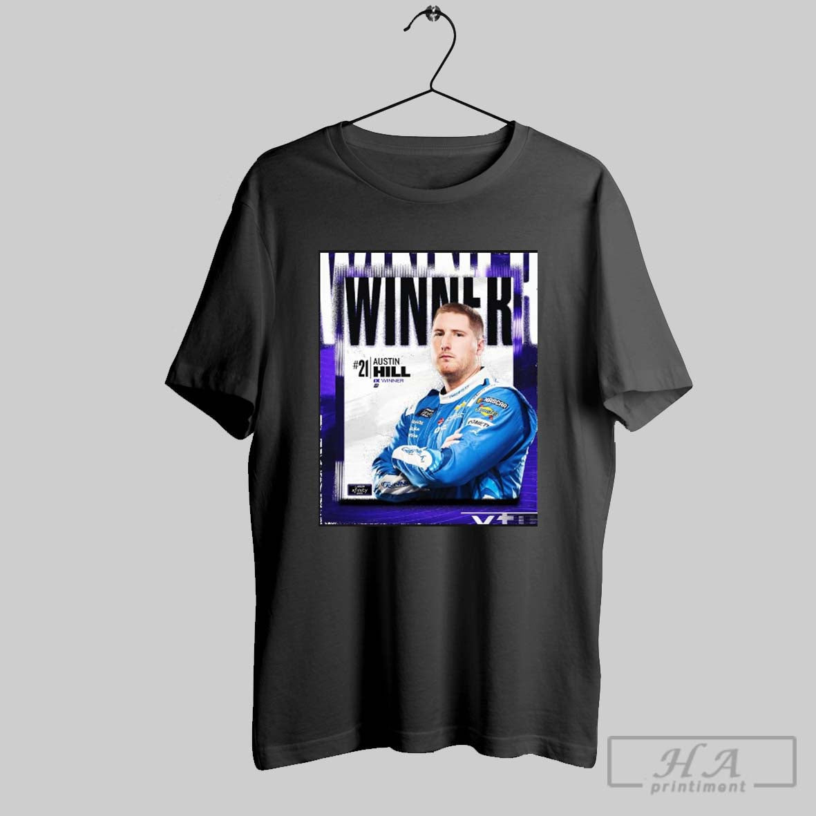 Nascar 21 Austin Hill Wins For The Fifth Time At Atlanta Motor Speedway 1x Winner Poster T Shirt