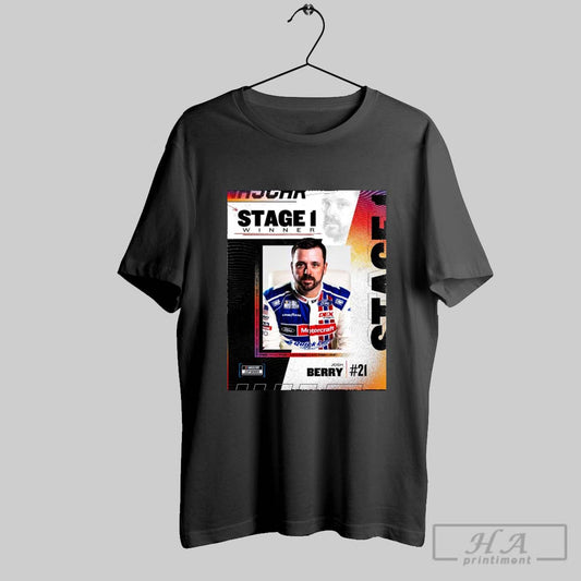Nascar Cup Series Josh Berry 21 Stage 1 Winner Takes The Opening Stage In Atlanta Poster T Shirt