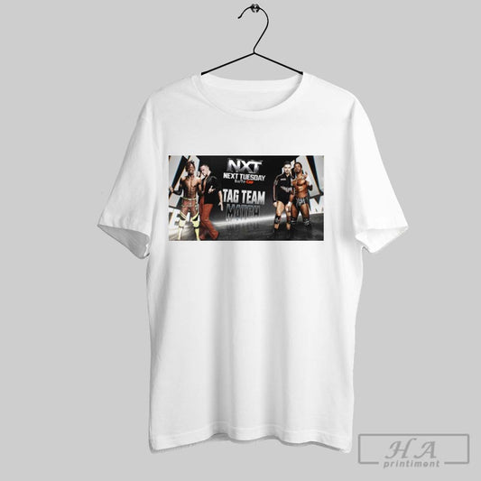 Nxt Next Tuesday Tag Team Match Ricky Saints And Jevon Evans Vs Ethan Page And Wes Lee Wwe 2025 Poster T Shirt