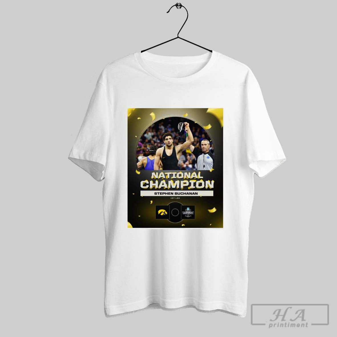 National Champion Stephen Buchanan 197 Lbs Iowa Hawkeye Wrestling Championship 2025 Poster T Shirt