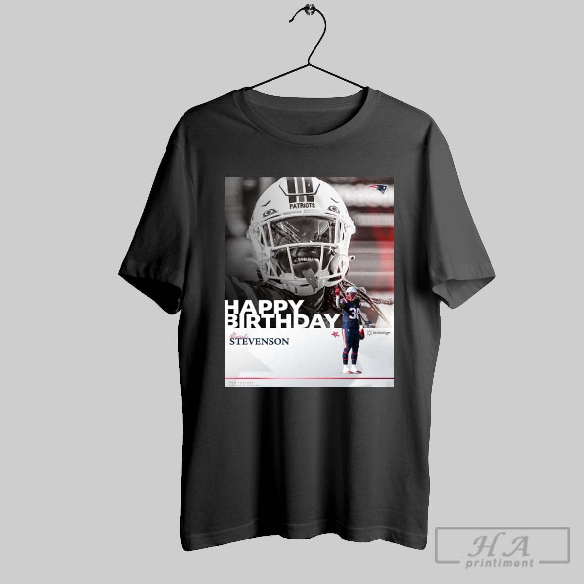 New England Patriots Football Happy Birthday Rhamondre Stevenson Its Mondres Bday Poster T Shirt