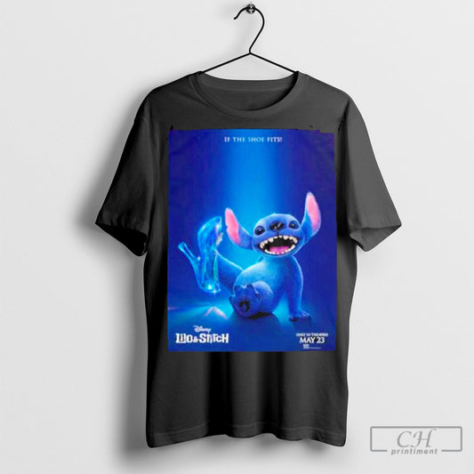 Nice Bibbidi Bobbidi Boo Lilo And Stitch Cute If The Shoe Fits Cinderella Style Movie Poster May 23 2025 Only In Theaters Disney Shirt Sweatshirt