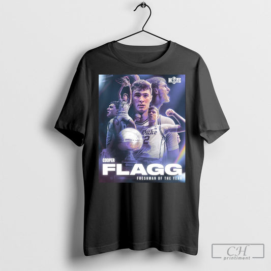 Nice Cooper Flagg Duke Blue Devils Freshman Of The Year 2025 Ncaa March Madness Poster T Shirt Sweatshirt