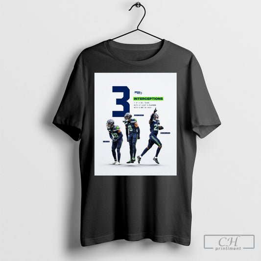 Nice Seattle Seahawks Love Bryant Woolen 3 Interceptions 1 Of 4 Nfl Teams With At Least 3 Players Poster T Shirt Sweatshirt
