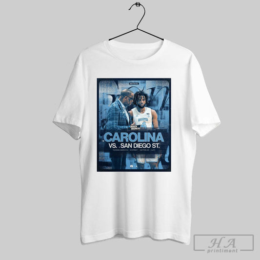 North Carolina Tar Heels Vs San Diego State Aztecs Tuesday March 18 2025 Dayton Oh March Madness Poster T Shirt
