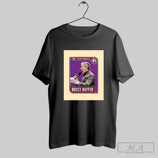 Octagon Announcer Bruce Buffer Brain Damage Creative Lucky Devil Ufc Trading Card Poster T Shirt