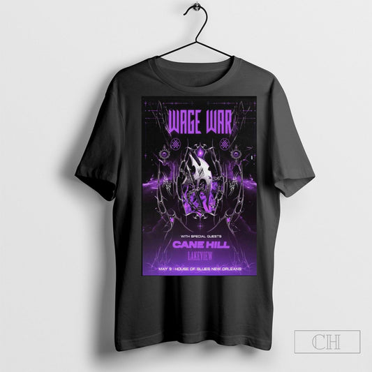 Offcial Wage War Concert Poster May 9 2025 New Orleans La Shirts Sweatshirt Tee Shirt