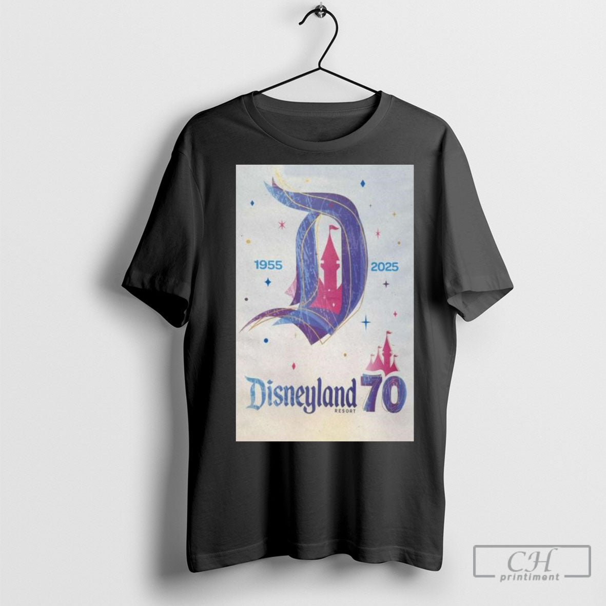Offical Disneyland Resort 2025 70th Anniversary Poster Unisex T Shirt Sweatshirt