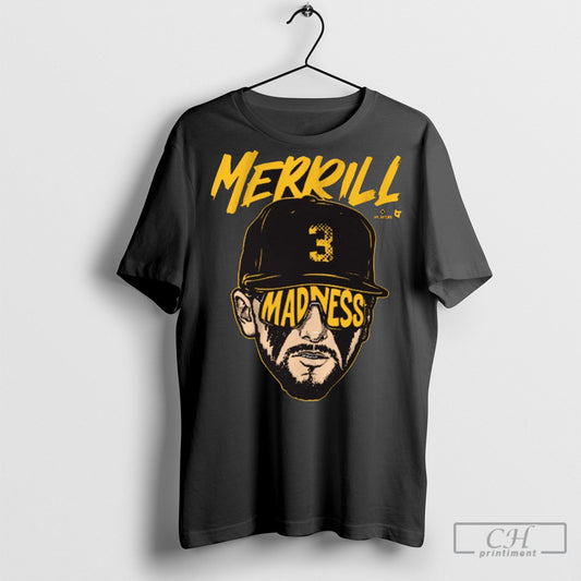 Official 2025 Jackson Merrill Merrill Madness Swag Head San Diego Padres Mlb Baseball Graphic T Shirt Hoodie