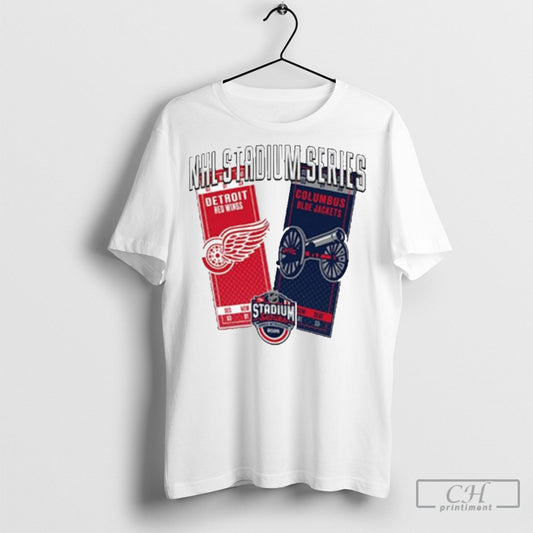 Official 2025 Nhl Stadium Series Columbus Blue Jackets Vs Detroit Red Wings Matchup Shirt Sweatshirt Cutom Poster Coffee Mugs Ornaments