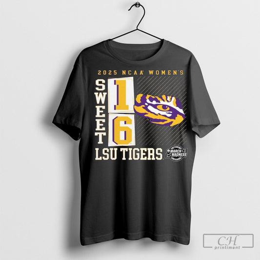 Official 2025 Ncaa Womens Lsu Tigers Sweet 16 March Madness Shirt Hoodie