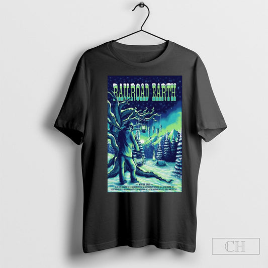 Official 2025 Railroad Earth Tour Winter Poster Shirts